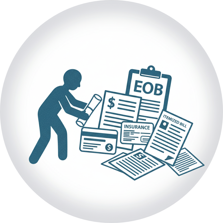 Illustration for gathering medical documentation